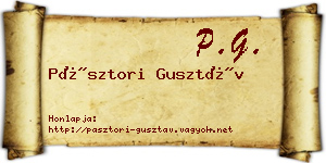 Pásztori Gusztáv névjegykártya