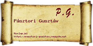 Pásztori Gusztáv névjegykártya