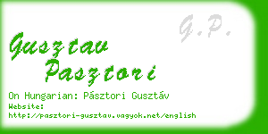 gusztav pasztori business card