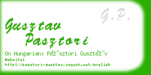 gusztav pasztori business card